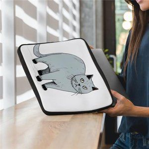 Funny Cat 2-Sided Print Mac Book Pro 14" Sleeve - British Shorthair Laptop Sleev